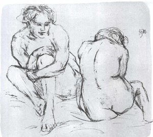 Dos desnudos de Franz Marc